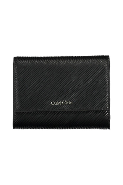 Elegant Black Polyurethane Wallet with RFID Blocker