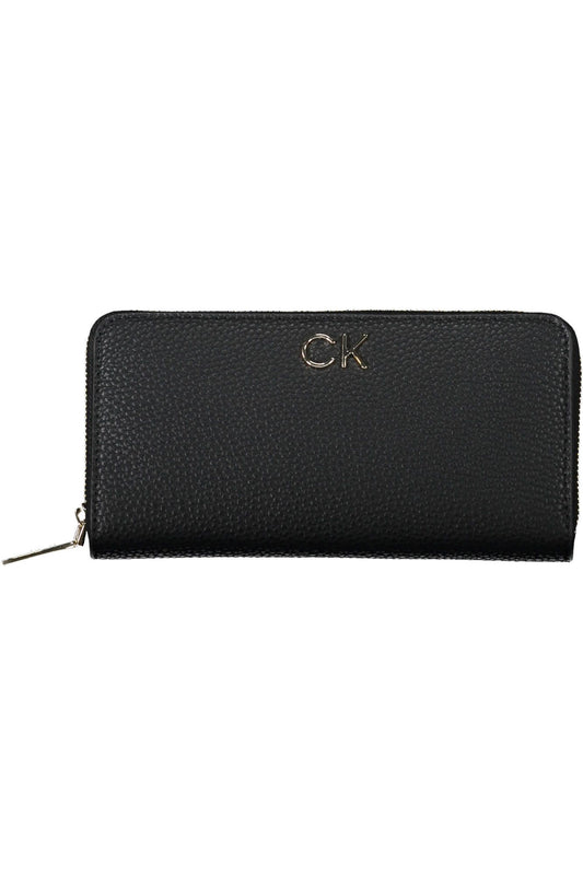 Elegant Black Five-Compartment Wallet