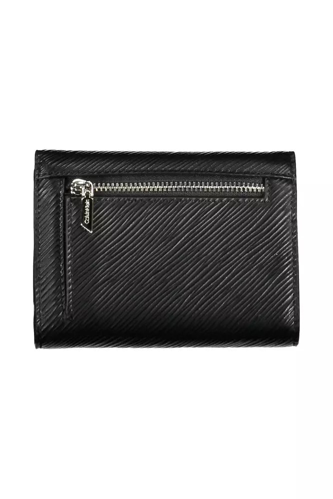 Elegant Black RFID-Blocking Wallet with Snap Closure