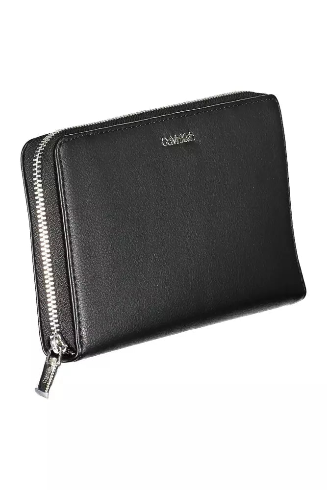 Elegant Black Polyethylene Wallet with RFID Lock