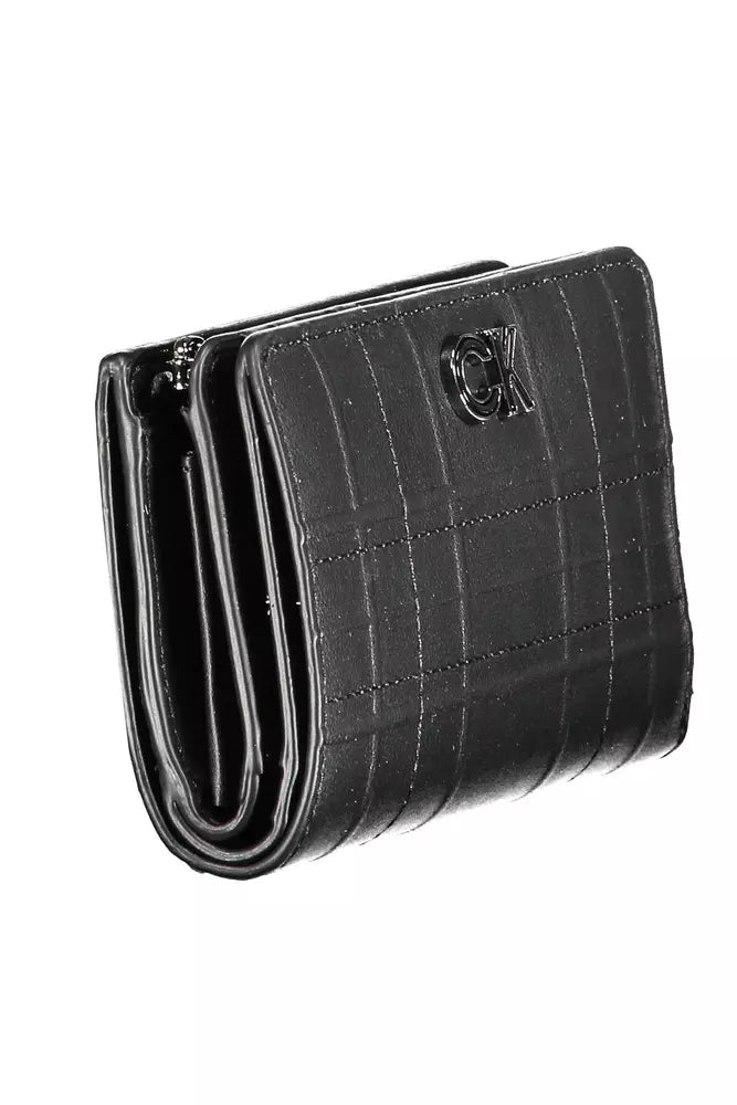 Chic Black Tri-Fold Wallet with RFID Lock