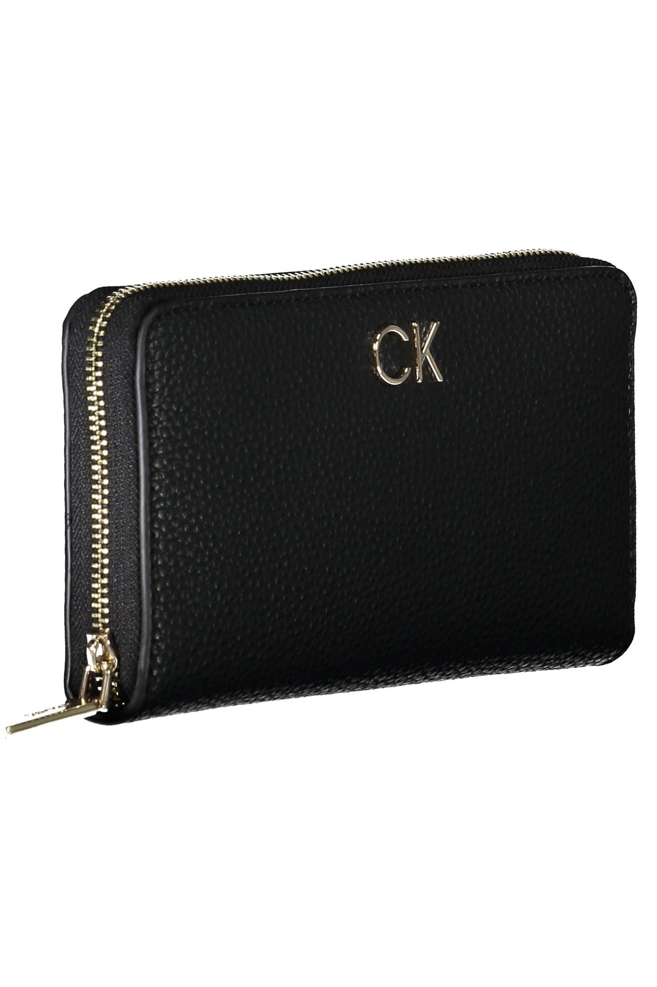 Elegant Black Five-Compartment Wallet