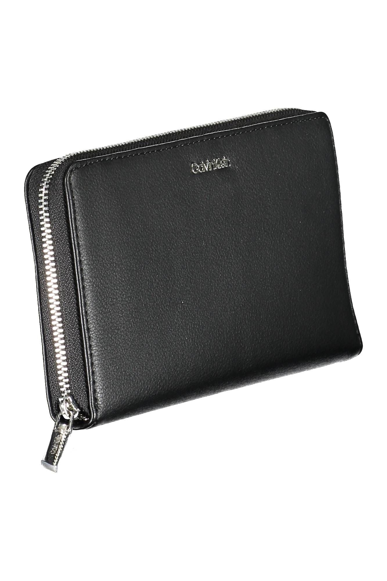 Elegant Dual Compartment Black Wallet