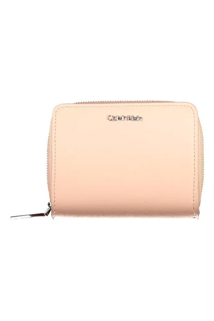 Elegant Pink RFID Wallet with Logo Detailing