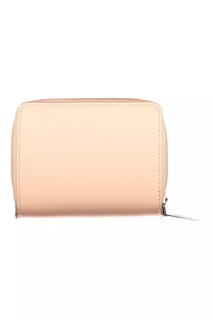 Elegant Pink RFID Wallet with Logo Detailing