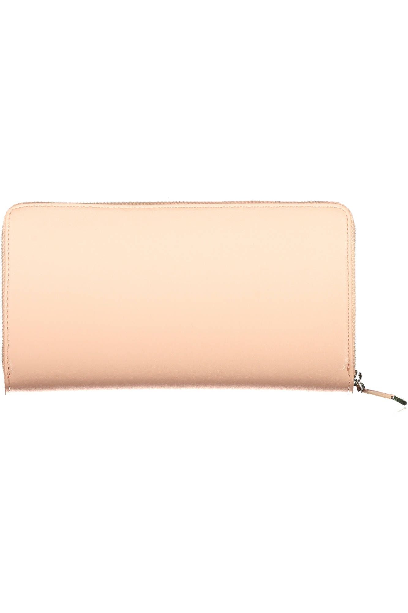 Elegant Pink Polyurethane Wallet with RFID Blocking