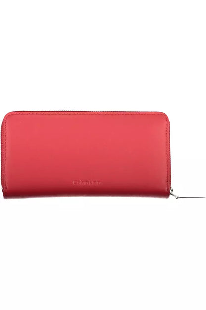 Elegant Pink Polyethylene Wallet with Secure Zip