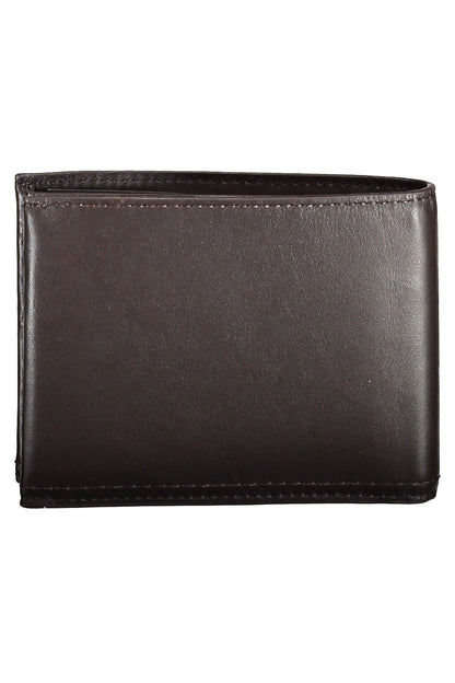 Sleek Brown Leather Wallet with RFID Blocker