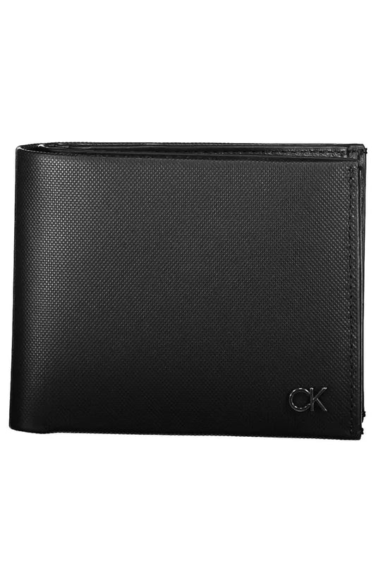 Sleek Black Leather Wallet with RFID Blocker