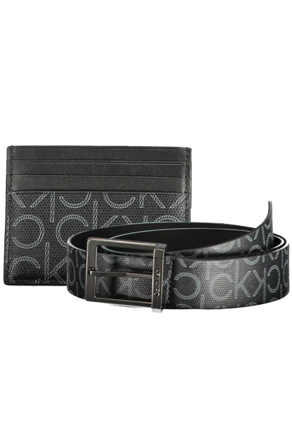 Chic Black Card Holder & Belt Combo