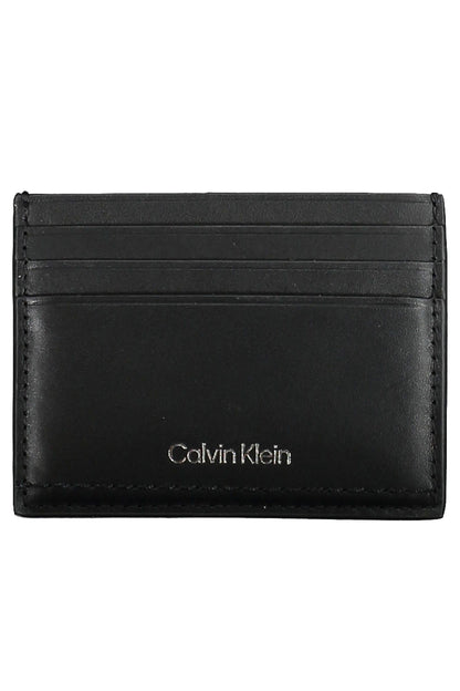 Sleek Black Leather Card Holder