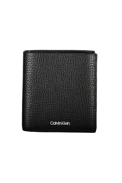 Sleek Black Leather Wallet with RFID Blocker