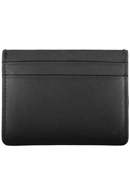 Sleek Black Leather Card Holder