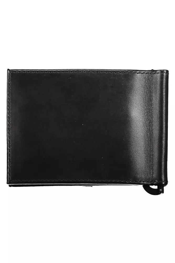 Sleek Black Leather Wallet with RFID Block