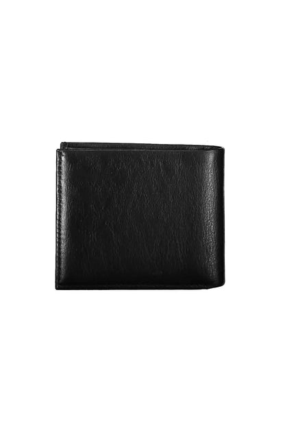 Elegant Black Leather Wallet with RFID Blocker