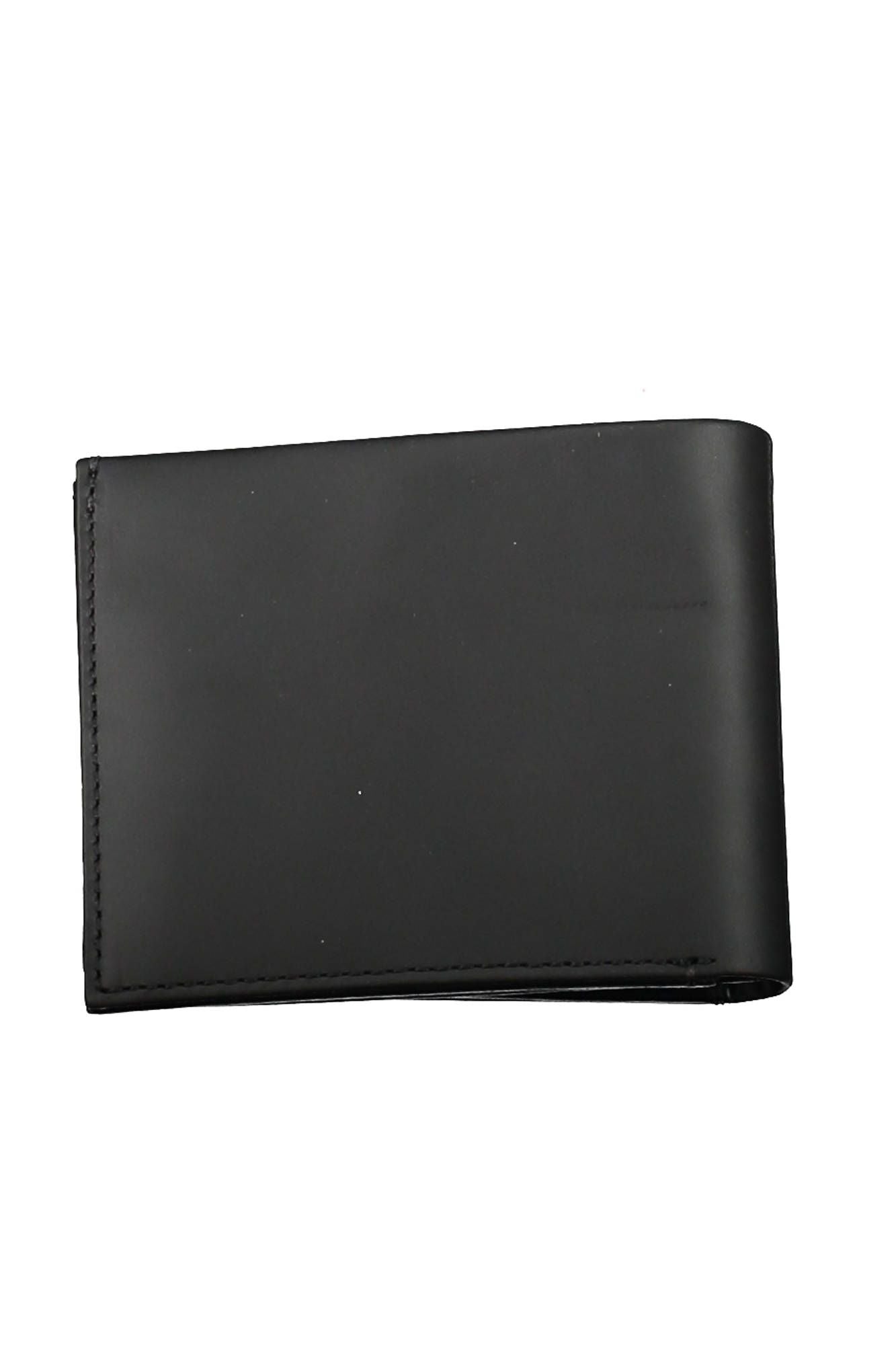 Sleek Black Leather Wallet with Double Card Spaces