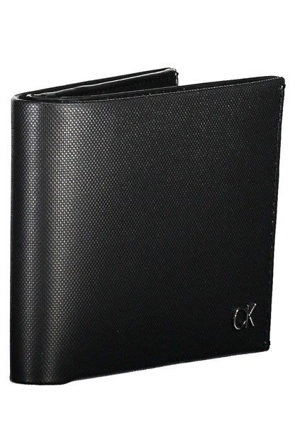 Sleek Black Leather Wallet with RFID Blocker