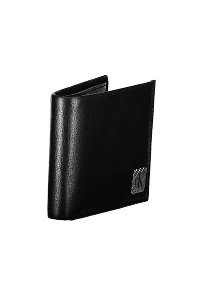 Elegant Black Leather Wallet with RFID Blocker