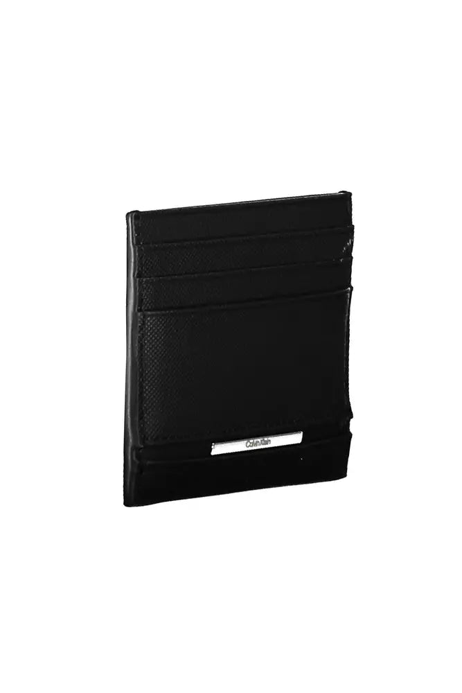 Elegant Black Leather Card Holder