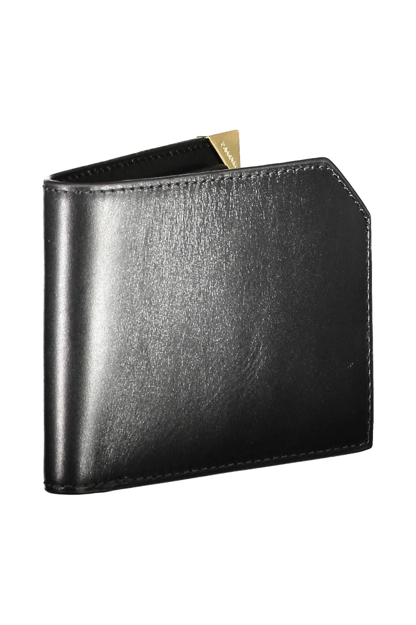 Elegant Black Leather RFID-Blocking Wallet