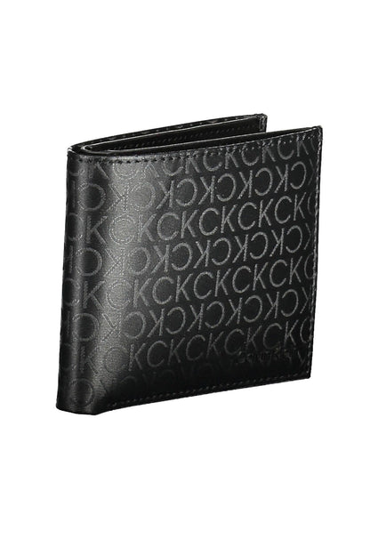 Sleek RFID-Blocking Black Polyester Wallet