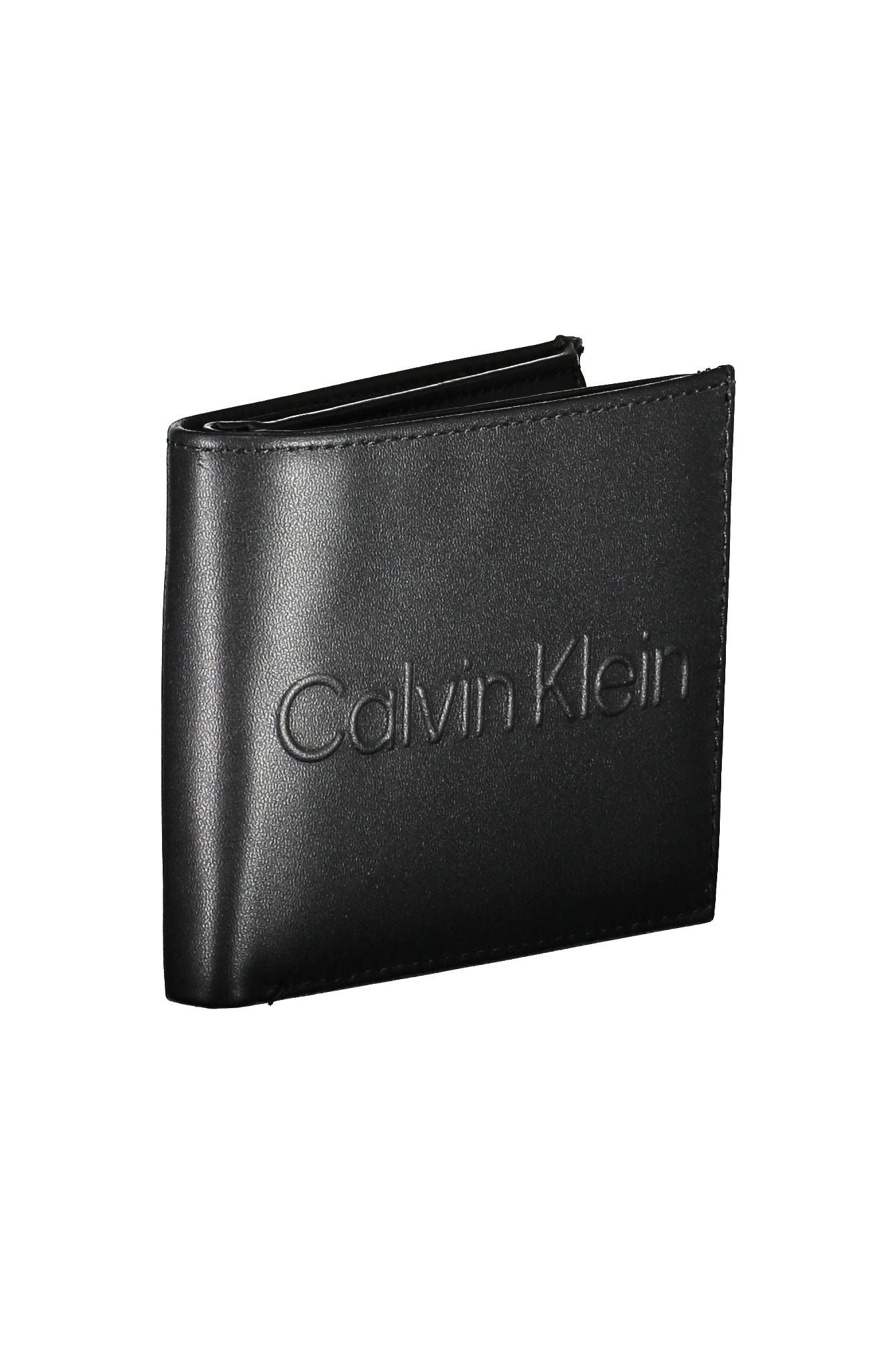 Sleek Black Polyurethane Wallet with RFID Blocker