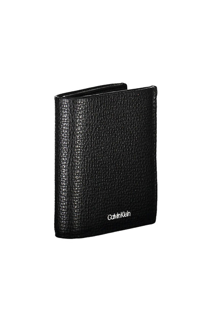 Sleek Black Leather Wallet with RFID Blocker