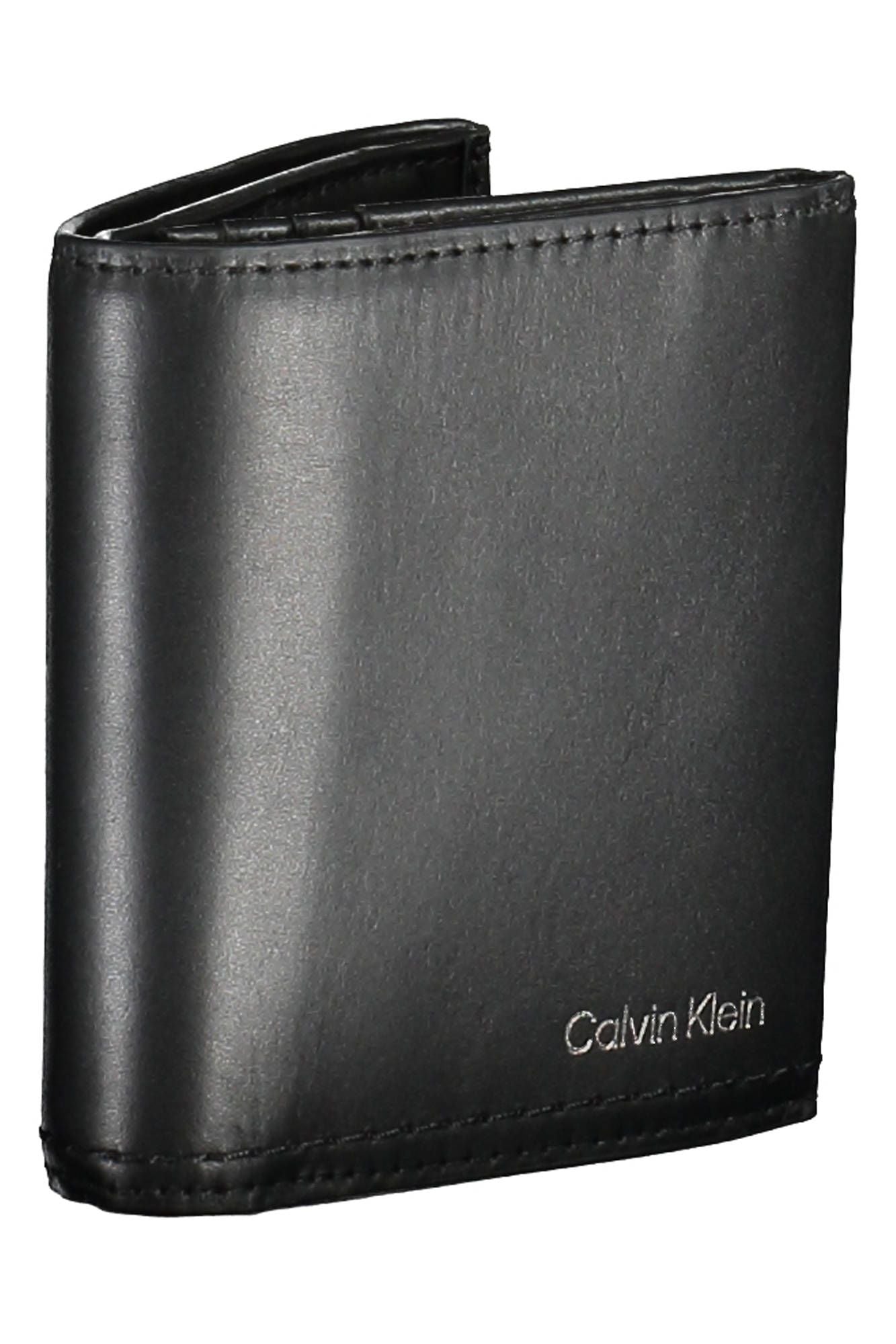 Sleek Black Leather Wallet with RFID Blocker