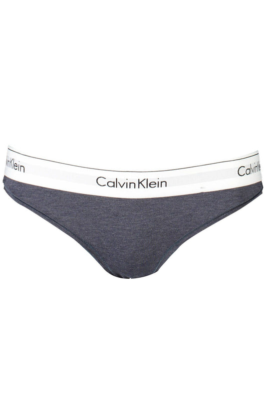 Elegant Blue Cotton Briefs with Logo Waistband