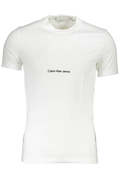 Elegant White Embroidered Logo Tee