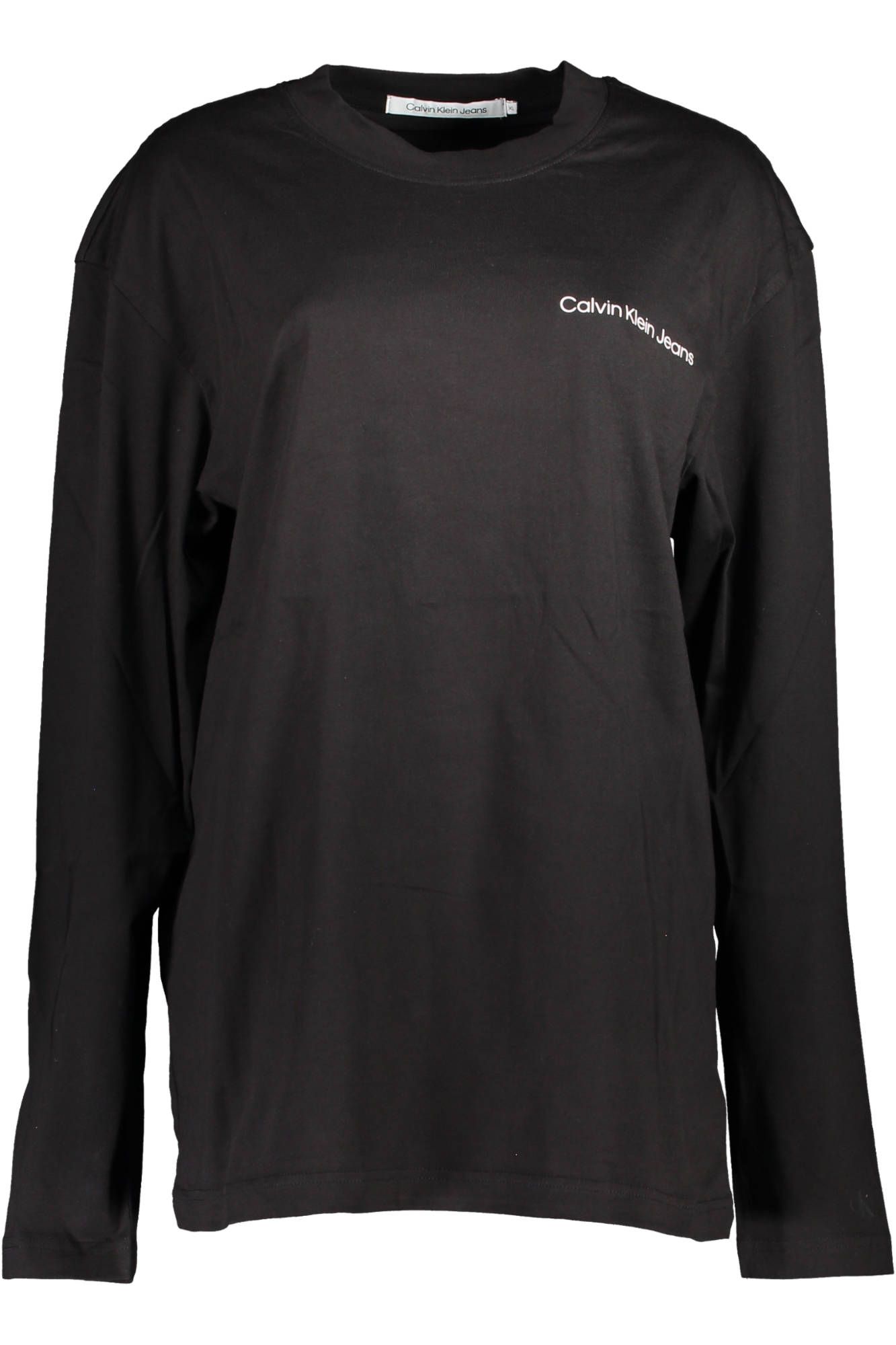 Sleek Cotton Long-Sleeve Tee with Reflective Logo