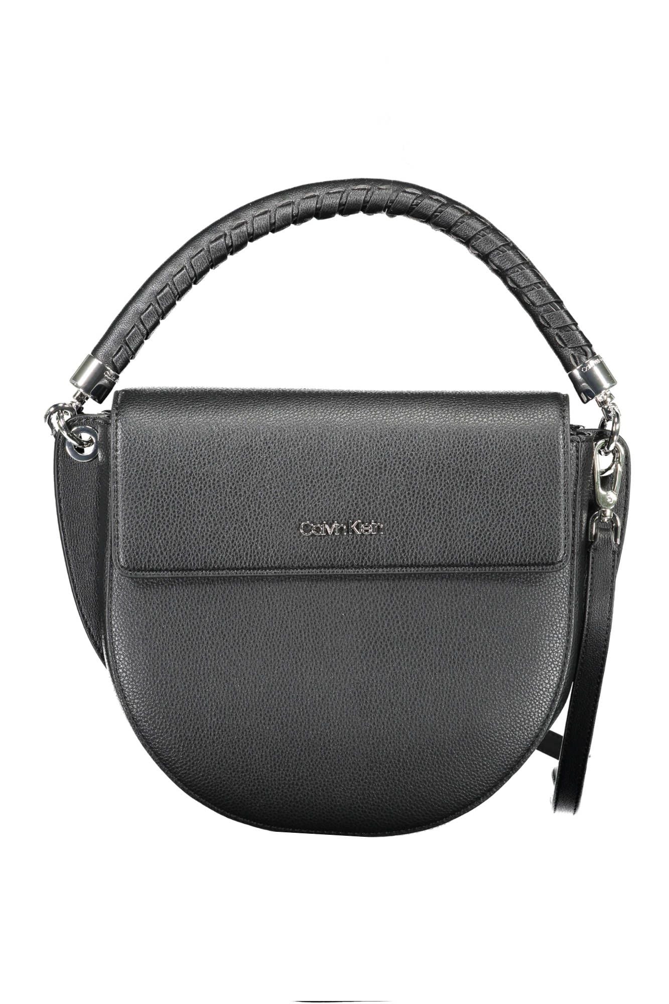 Elegant Black Shoulder Bag with Logo Detailing