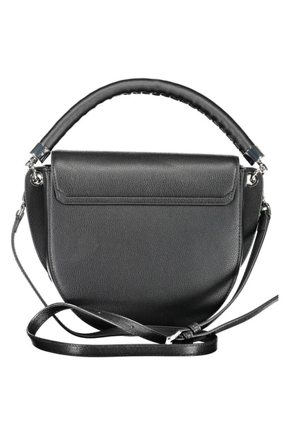 Elegant Black Shoulder Bag with Logo Detailing