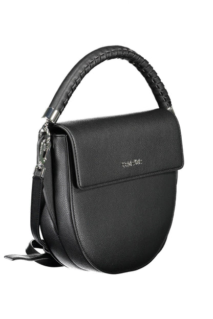 Elegant Black Shoulder Bag with Logo Detailing