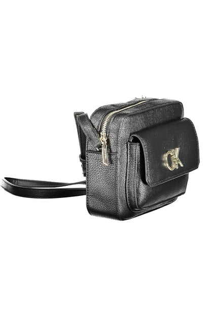 Sleek Recycled Polyester Handbag in Black