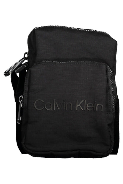 Sleek Black Nylon Shoulder Bag for Men