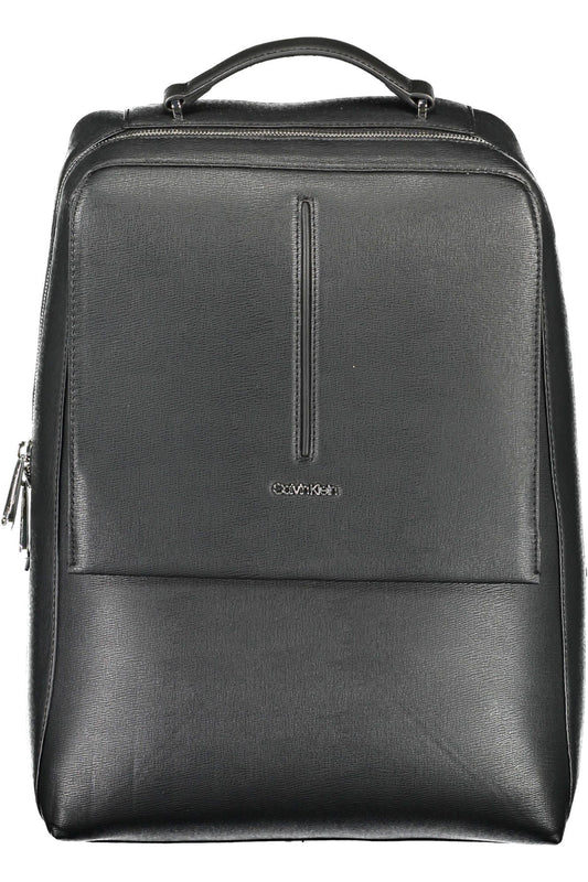 Sleek Black Recycled Backpack for the Modern Man