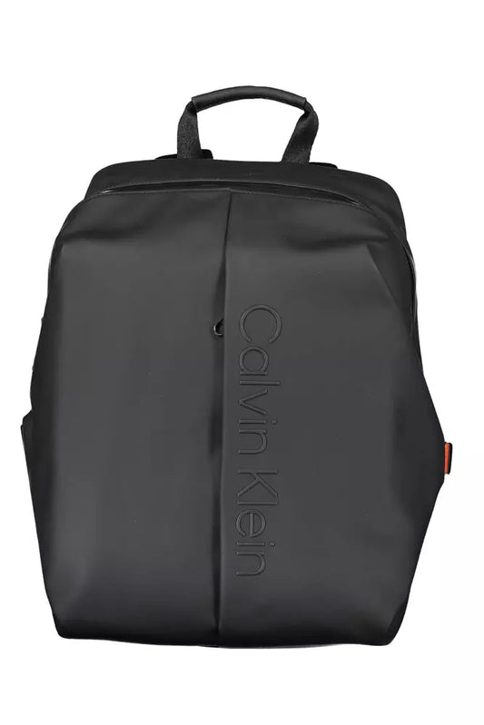 Eco-Sleek Black Backpack with Laptop Compartment