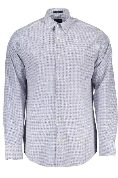 Classic Blue Long Sleeve Italian Collar Shirt