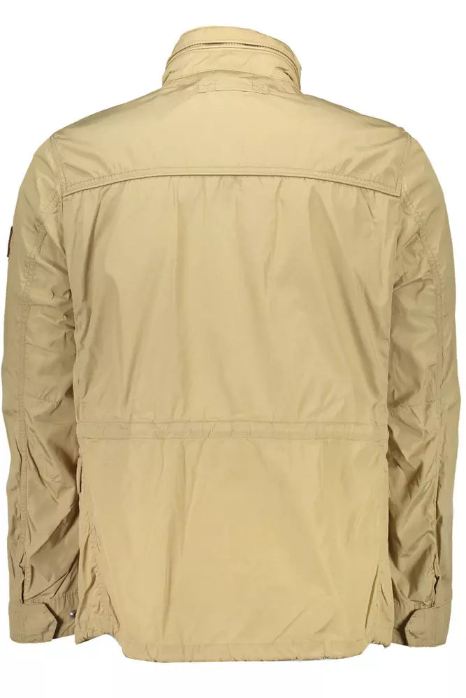 Elegant Beige Long Sleeve Sport Jacket