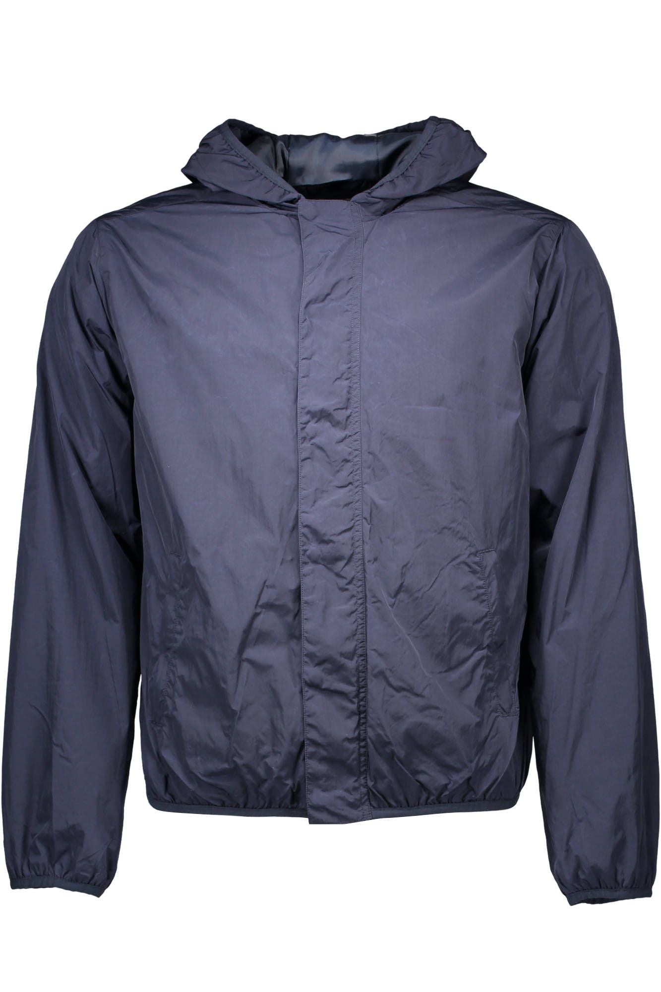 Elegant Blue Sport Jacket with Hood