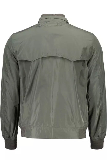 Elegant Green Sport Jacket with Sleek Zip Closure