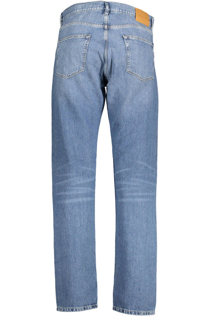 Chic Faded Blue 5-Pocket Designer Jeans