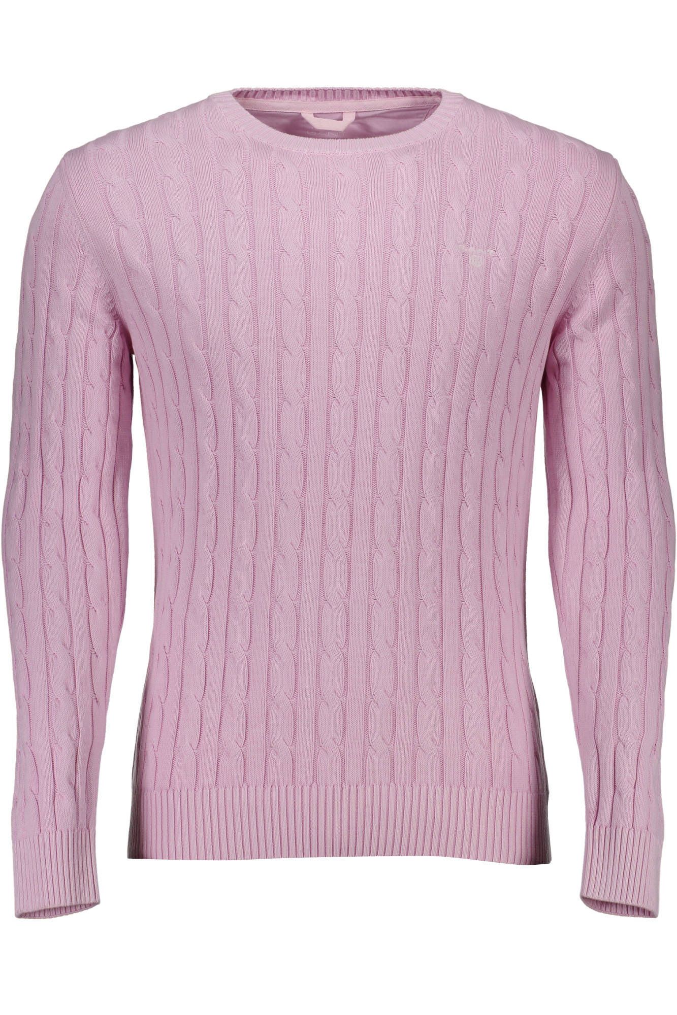 Chic Pink Braided Stitch Sweater