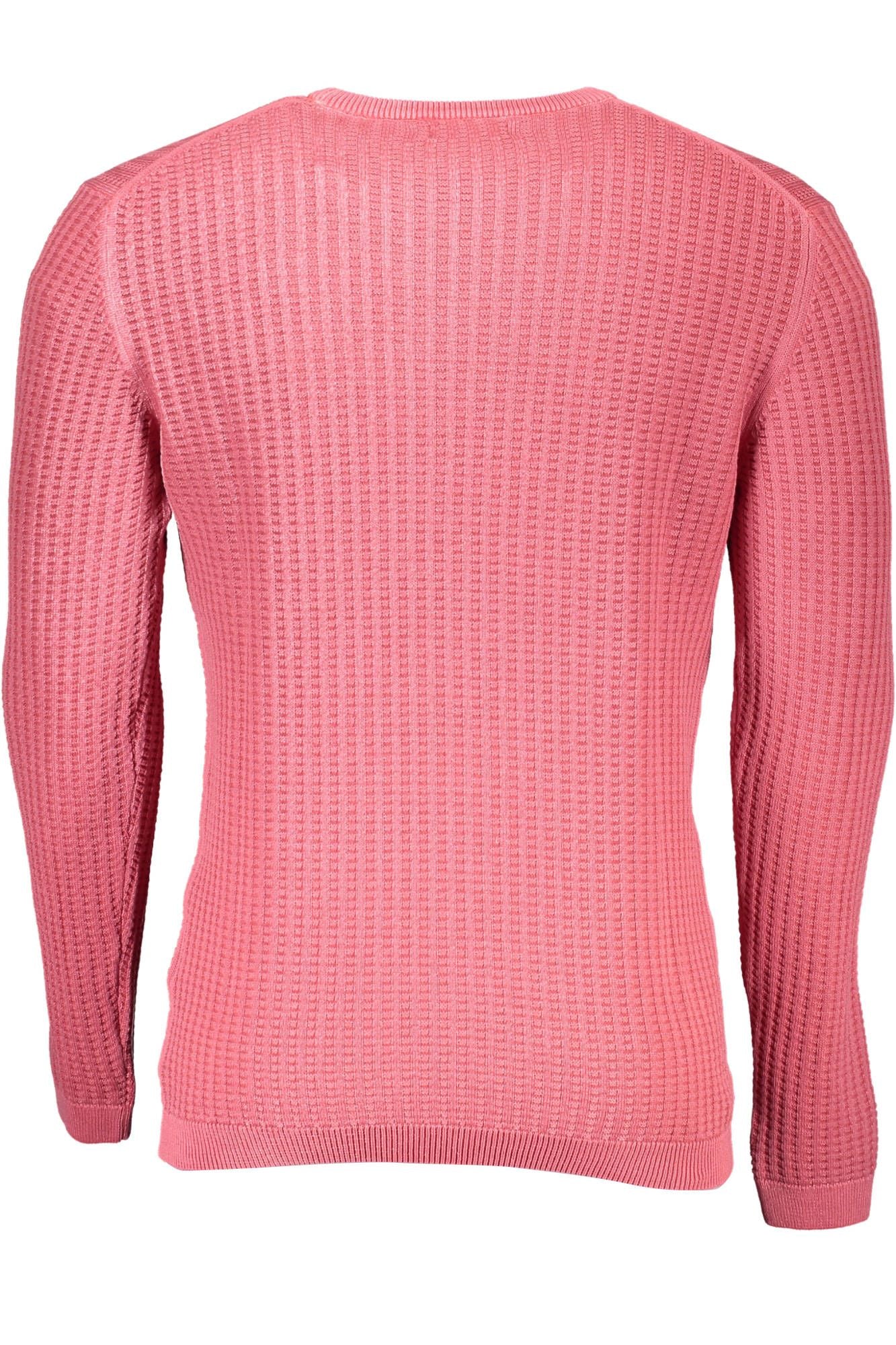 Chic Red Cotton Round Neck Sweater