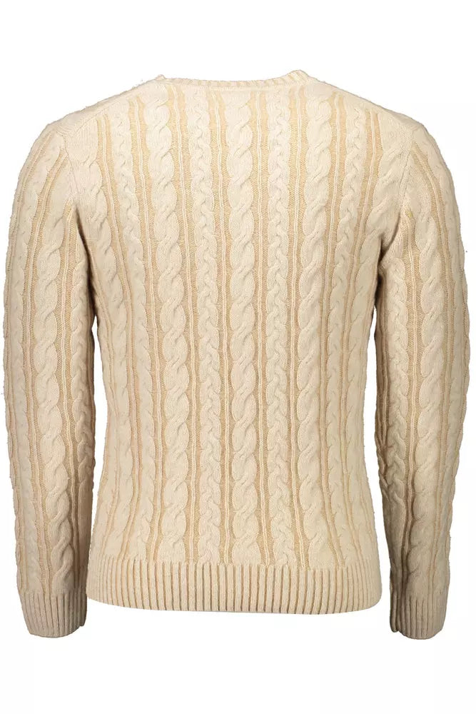 Classic Beige Wool-Blend Sweater