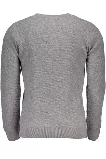 Elegant Gray Wool Blend Sweater