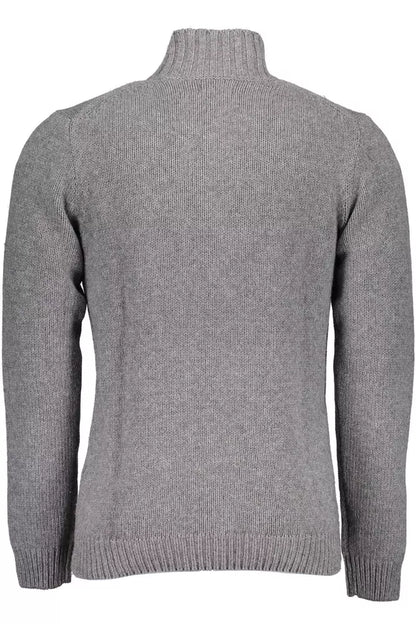 Elegant High Neck Sweater in Gray