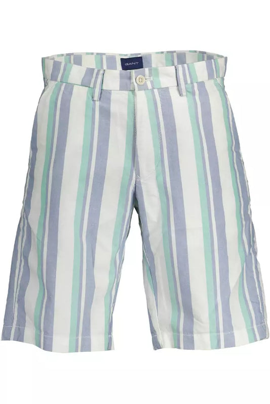 Elegant White Cotton Bermuda Shorts