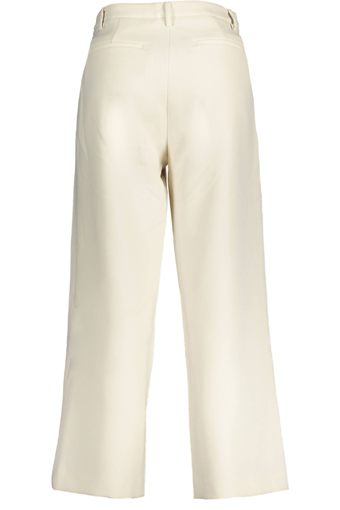 Chic Beige Trousers with Sleek Logo Detailing